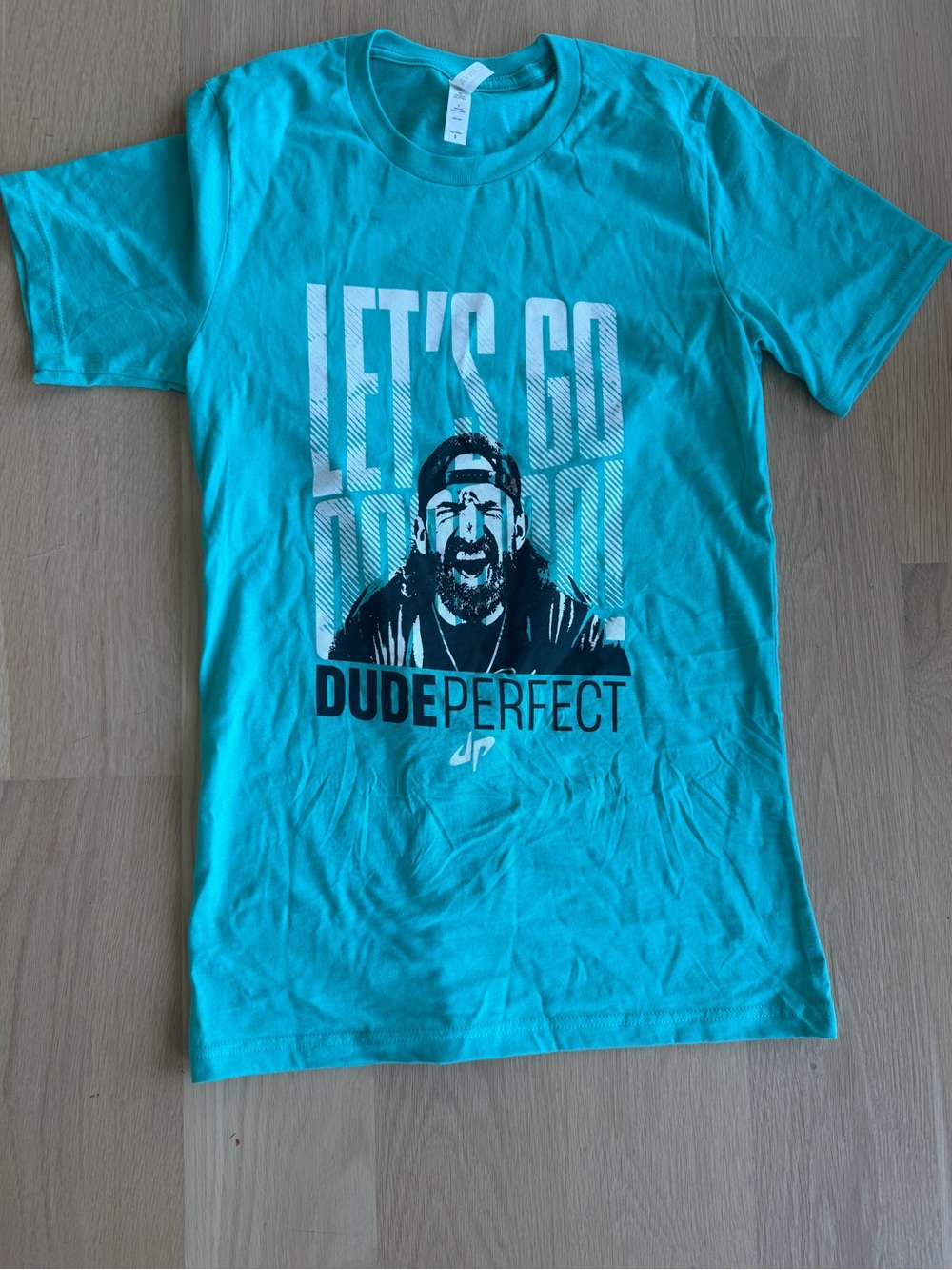 Dude perfect Turquoise "Let's Go" Graphic Tee - NWOT Size S